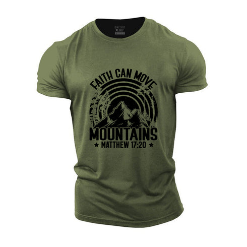 Men's Faith Can Move Mountain Cotton T-Shirt